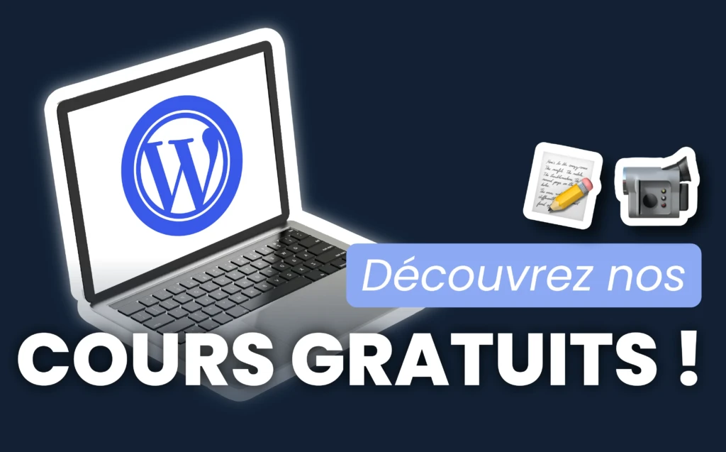 Visuel cours gratuits WordPress fond
