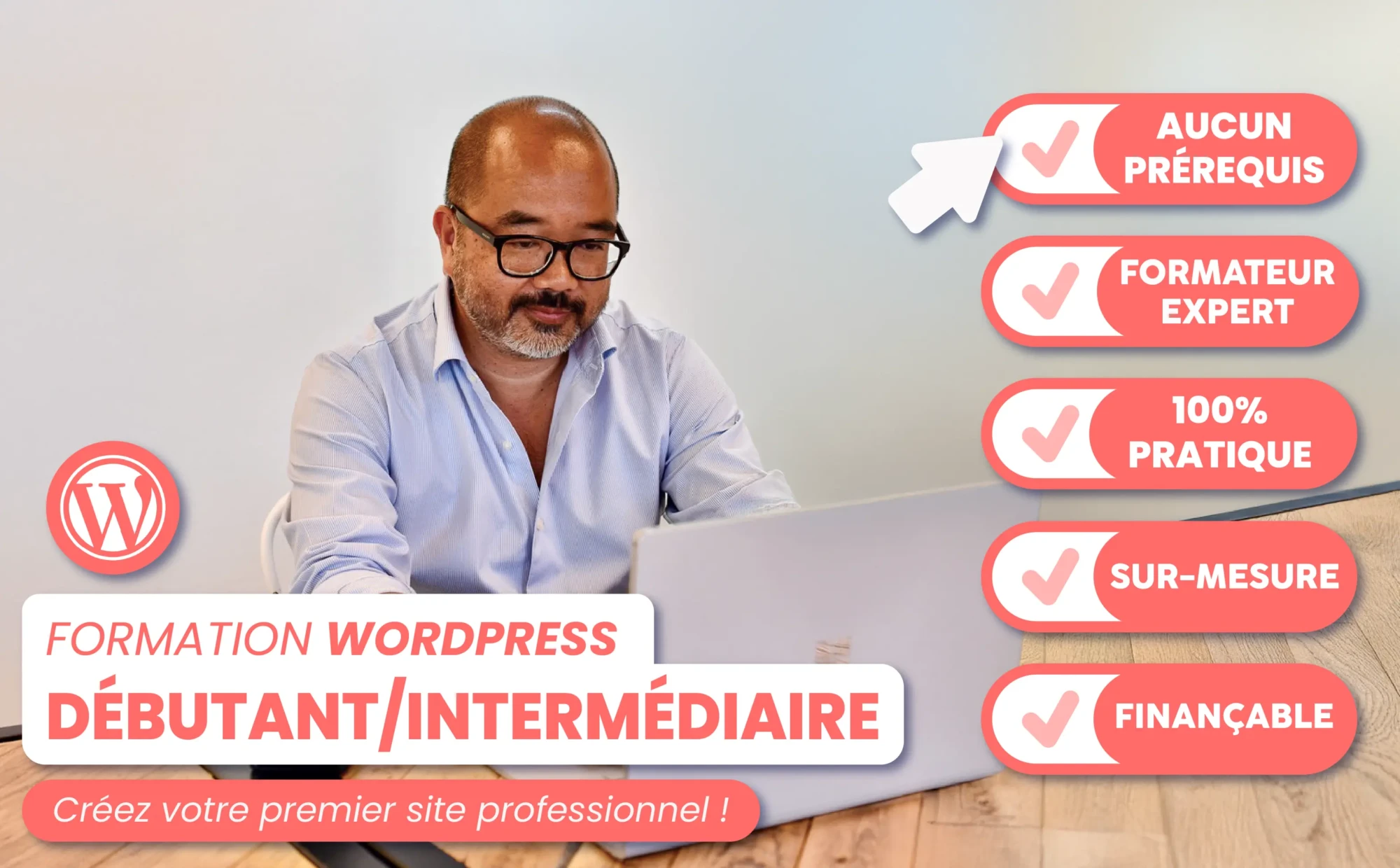 Visuels WordPress formation débutant pour débutants et intermédiaires