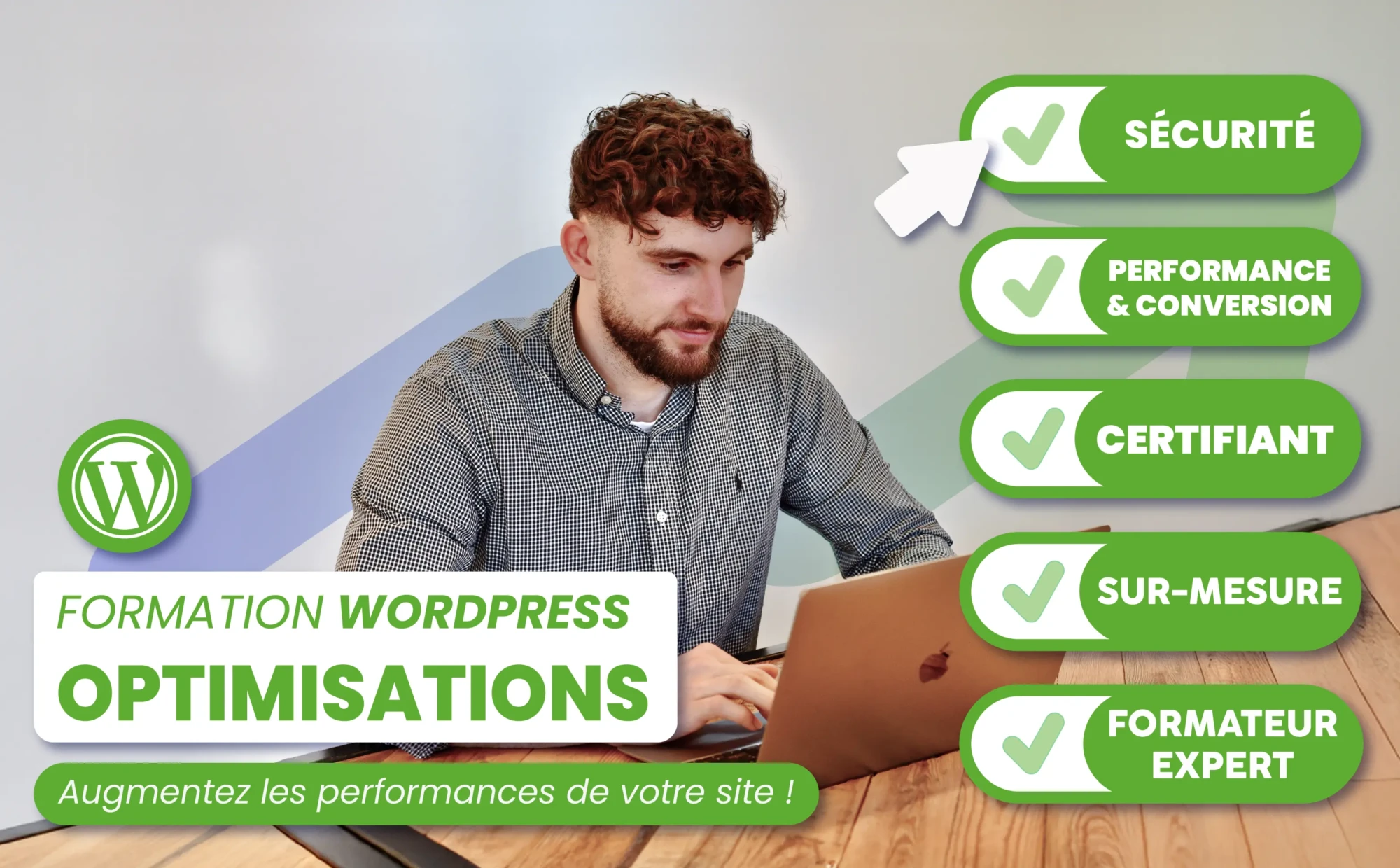 Visuel pour la formation WordPress apprendre à optimiser son site