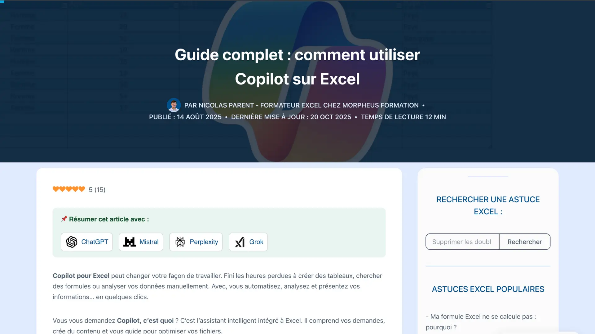 Exemple d'un article WordPress - Morpheus Formation
