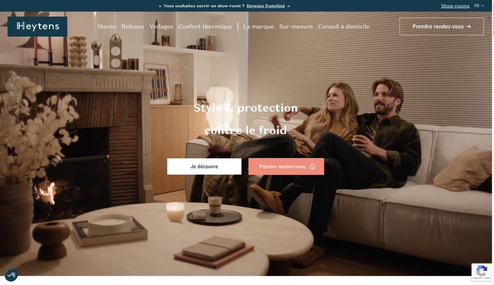 Exemple d'un site vitrine réalisé sur WordPress - Heytens