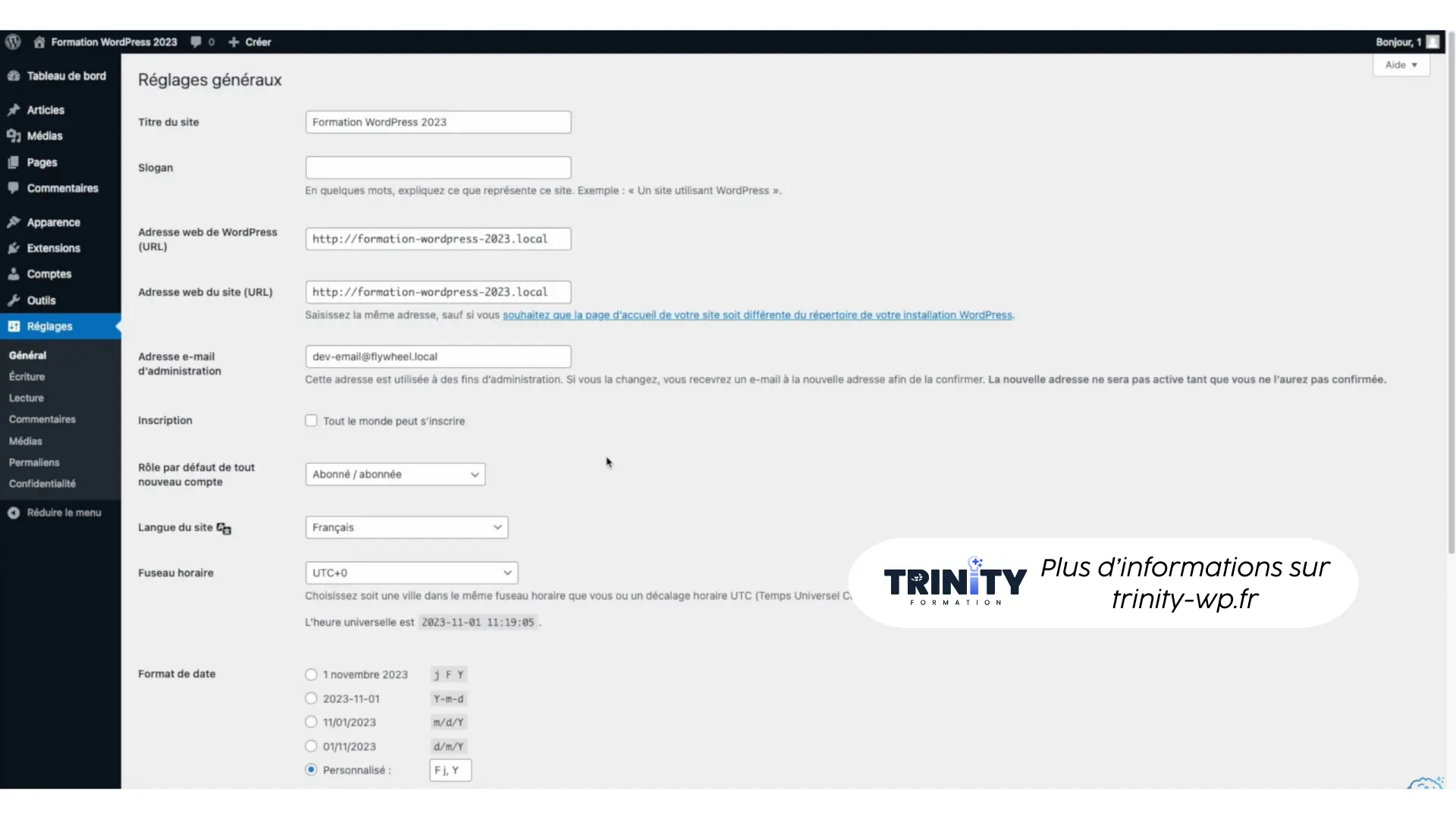Gestion des réglages sur WordPress paramètres importants pour gerer un site