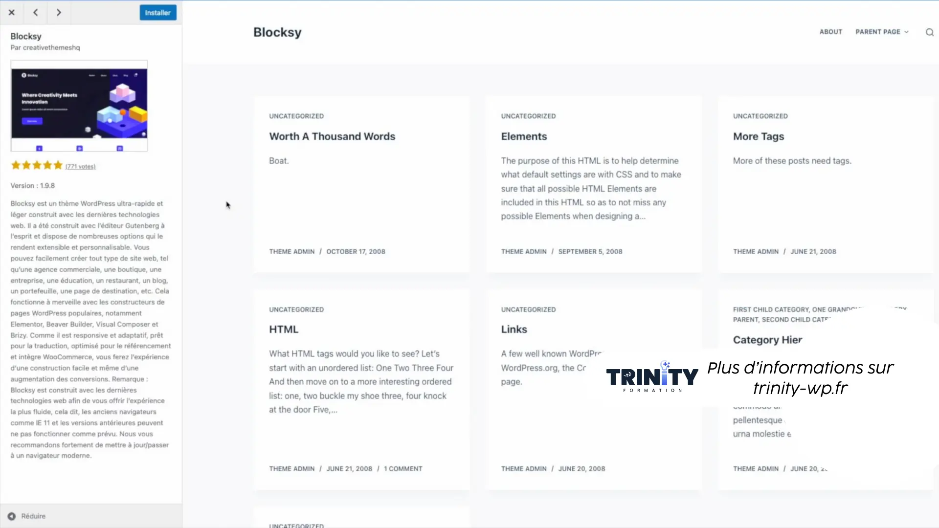 Installer un thème WordPress
