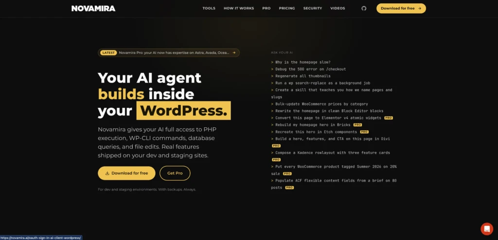Site Novamira Claude

